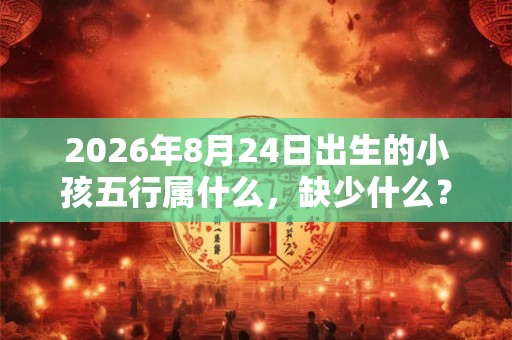 2026年8月24日出生的小孩五行属什么，缺少什么？