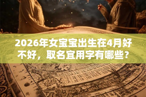 2026年女宝宝出生在4月好不好，取名宜用字有哪些？