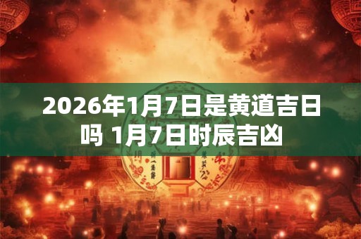 2026年1月7日是黄道吉日吗 1月7日时辰吉凶