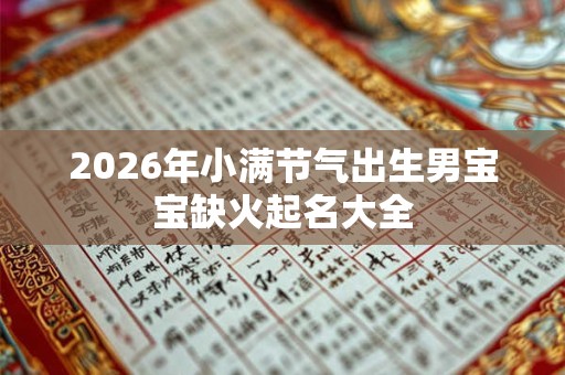 2026年小满节气出生男宝宝缺火起名大全