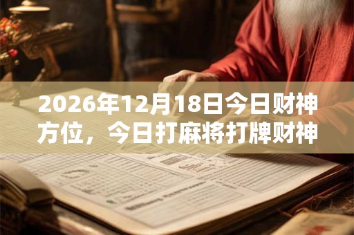 2026年12月18日今日财神方位,今日打麻将打牌财神方位 2026年12月18日今日财神方位,今日打麻将打牌财神方位