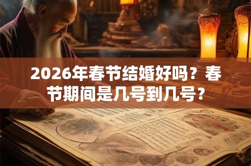2026年春节结婚好吗？春节期间是几号到几号？