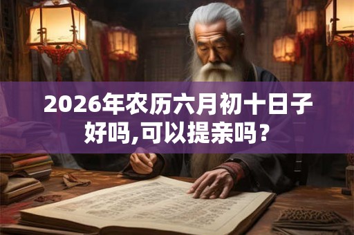 2026年农历六月初十日子好吗,可以提亲吗? 2026年农历六月初十日子好吗,可以提亲吗?