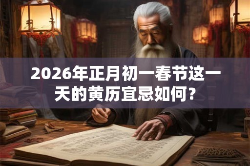 2026年正月初一春节这一天的黄历宜忌如何？