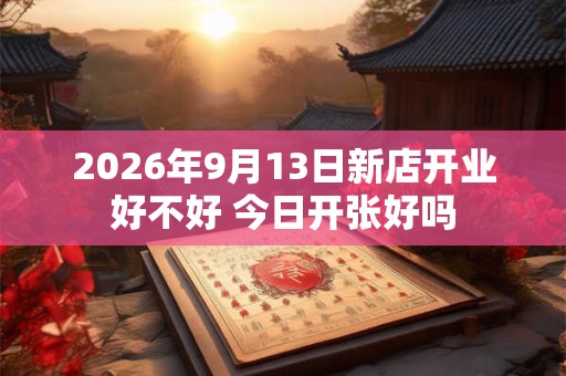 2026年9月13日新店开业好不好 今日开张好吗 2026年9月13日新店开业好不好 今日开张好吗