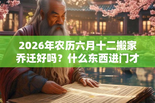 2026年农历六月十二搬家乔迁好吗？什么东西进门才算搬家？