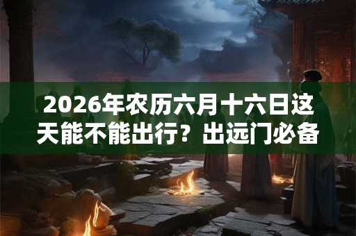 2026年农历六月十六日这天能不能出行？出远门必备物品