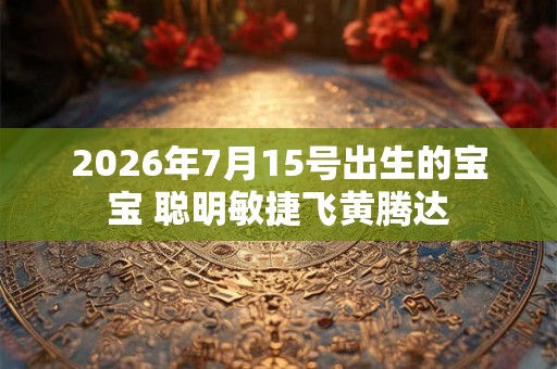 2026年7月15号出生的宝宝 聪明敏捷飞黄腾达 2026年7月15号出生的宝宝 聪明敏捷飞黄腾达