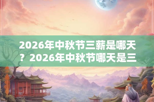 2026年中秋节三薪是哪天?2026年中秋节哪天是三倍工资 2026年中秋节三薪是哪天?2026年中秋节哪天是三倍工资
