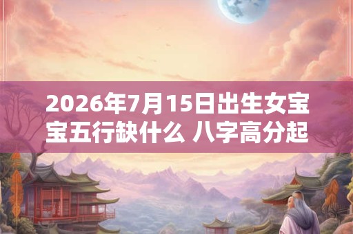 2026年7月15日出生女宝宝五行缺什么 八字高分起名字 2026年7月15日出生女宝宝五行缺什么 八字高分起名字