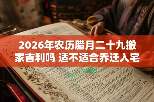 2026年农历腊月二十九搬家吉利吗 适不适合乔迁入宅