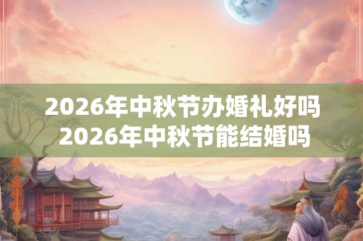 2026年中秋节办婚礼好吗 2026年中秋节能结婚吗 2026年中秋节办婚礼好吗 2026年中秋节能结婚吗