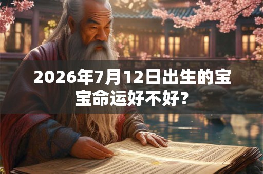 2026年7月12日出生的宝宝命运好不好？