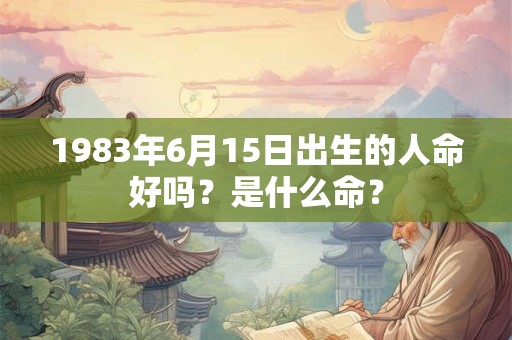 1983年6月15日出生的人命好吗？是什么命？