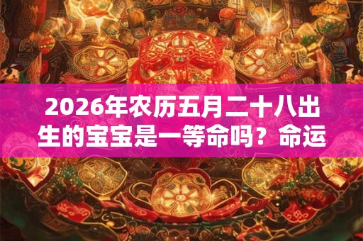 2026年农历五月二十八出生的宝宝是一等命吗？命运如何？