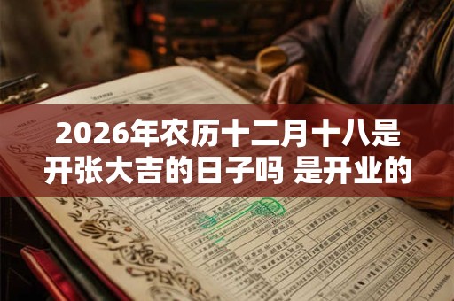 2026年农历十二月十八是开张大吉的日子吗 是开业的好日子吗