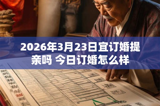 2026年3月23日宜订婚提亲吗 今日订婚怎么样