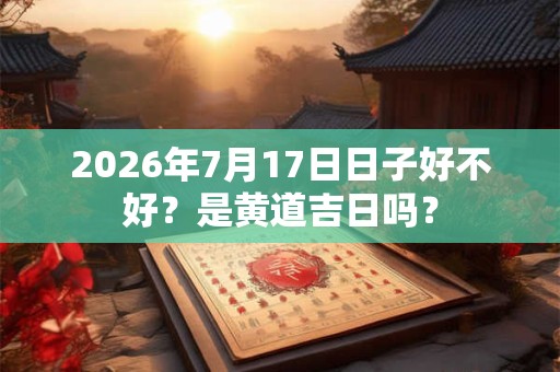 2026年7月17日日子好不好?是黄道吉日吗? 2026年7月17日日子好不好?是黄道吉日吗?