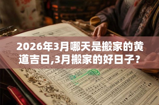 2026年3月哪天是搬家的黄道吉日,3月搬家的好日子？