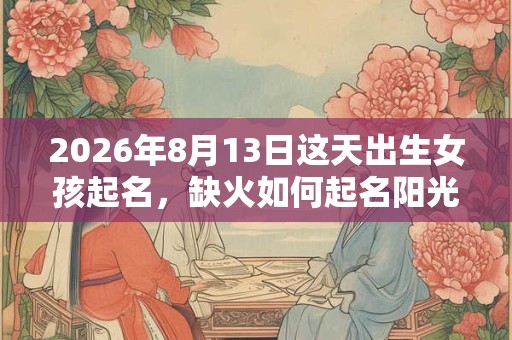 2026年8月13日这天出生女孩起名，缺火如何起名阳光？