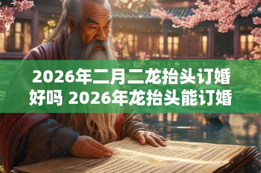 2026年二月二龙抬头订婚好吗 2026年龙抬头能订婚吗