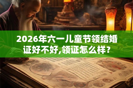 2026年六一儿童节领结婚证好不好,领证怎么样？