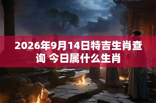 2026年9月14日特吉生肖查询 今日属什么生肖