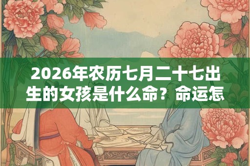 2026年农历七月二十七出生的女孩是什么命？命运怎么样？