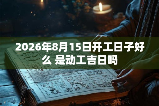 2026年8月15日开工日子好么 是动工吉日吗