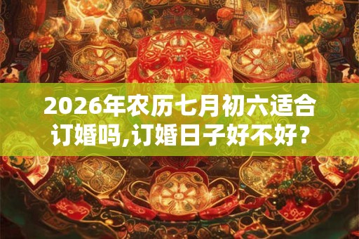 2026年农历七月初六适合订婚吗,订婚日子好不好？
