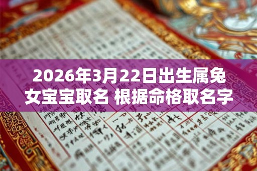 2026年3月22日出生属兔女宝宝取名 根据命格取名字 2026年3月22日出生属兔女宝宝取名 根据命格取名字