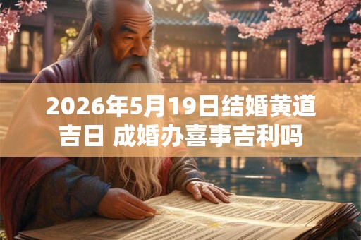 2026年5月19日结婚黄道吉日 成婚办喜事吉利吗 2026年5月19日结婚黄道吉日 成婚办喜事吉利吗