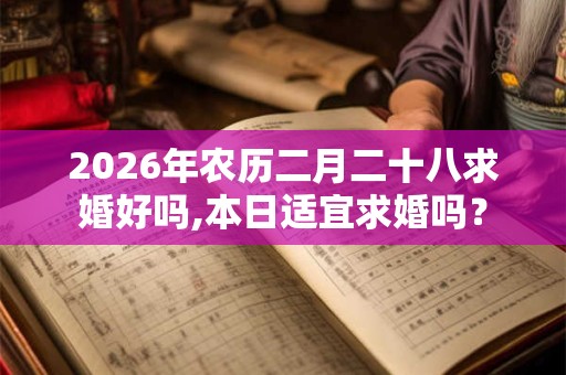 2026年农历二月二十八求婚好吗,本日适宜求婚吗？