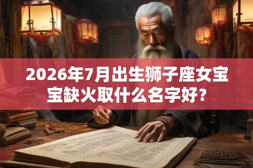 2026年7月出生狮子座女宝宝缺火取什么名字好？