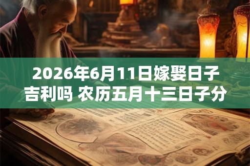 2026年6月11日嫁娶日子吉利吗 农历五月十三日子分析