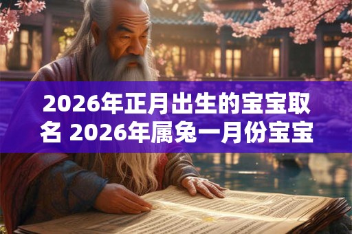 2026年正月出生的宝宝取名 2026年属兔一月份宝宝姓名