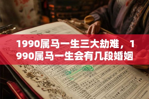 1990属马一生三大劫难，1990属马一生会有几段婚姻？