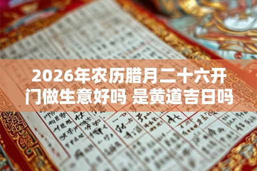 2026年农历腊月二十六开门做生意好吗 是黄道吉日吗