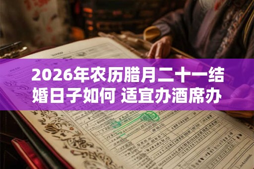 2026年农历腊月二十一结婚日子如何 适宜办酒席办喜事吗