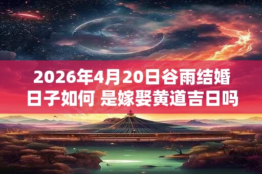 2026年4月20日谷雨结婚日子如何 是嫁娶黄道吉日吗 2026年4月20日谷雨结婚日子如何 是嫁娶黄道吉日吗