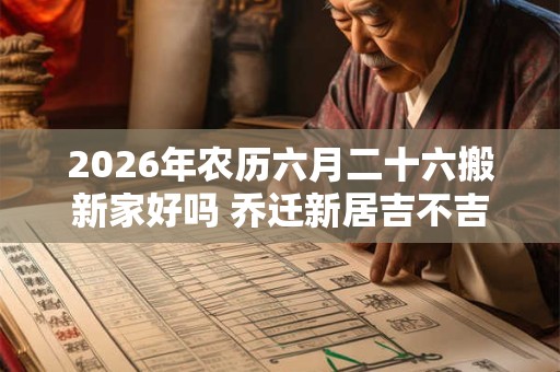2026年农历六月二十六搬新家好吗 乔迁新居吉不吉利