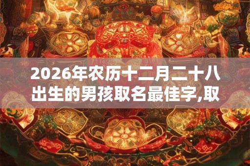 2026年农历十二月二十八出生的男孩取名最佳字,取什么名字好