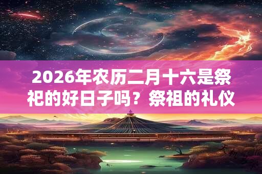 2026年农历二月十六是祭祀的好日子吗？祭祖的礼仪流程