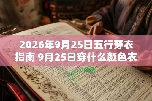 2026年9月25日五行穿衣指南 9月25日穿什么颜色衣服 2026年9月25日五行穿衣指南 9月25日穿什么颜色衣服