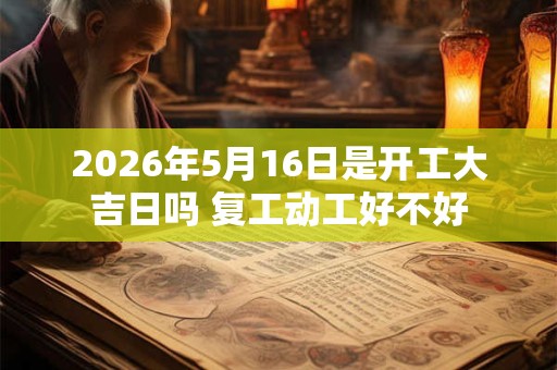 2026年5月16日是开工大吉日吗 复工动工好不好 2026年5月16日是开工大吉日吗 复工动工好不好