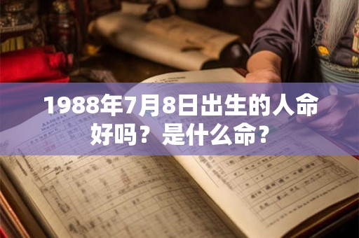 1988年7月8日出生的人命好吗？是什么命？