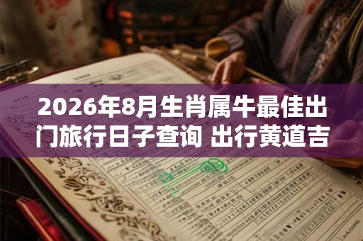 2026年8月生肖属牛最佳出门旅行日子查询 出行黄道吉日