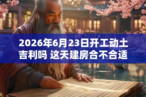 2026年6月23日开工动土吉利吗 这天建房合不合适 2026年6月23日开工动土吉利吗 这天建房合不合适