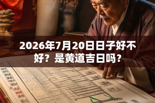 2026年7月20日日子好不好？是黄道吉日吗？