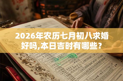 2026年农历七月初八求婚好吗,本日吉时有哪些? 2026年农历七月初八求婚好吗,本日吉时有哪些?
